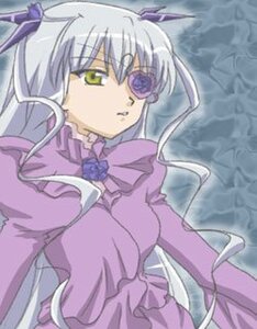 Rating: Safe Score: 0 Tags: 1girl barasuishou dress eyepatch frills gem image long_hair long_sleeves silver_hair solo upper_body very_long_hair yellow_eyes User: admin