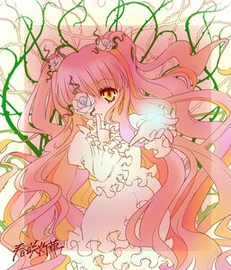 Rating: Safe Score: 0 Tags: 1girl flower frills hair_flower hair_ornament image kirakishou long_hair pink_hair plant rose solo thorns very_long_hair vines yellow_eyes User: admin