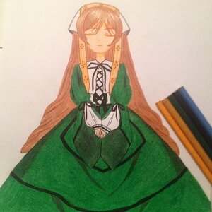 Rating: Safe Score: 0 Tags: 1girl brown_hair closed_eyes closed_mouth dress facing_viewer green_dress head_scarf image jewelry long_hair long_sleeves solo standing suiseiseki very_long_hair User: admin