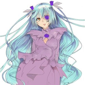 Rating: Safe Score: 0 Tags: 1girl auto_tagged barasuishou blue_flower blue_rose dress eyepatch flower image long_hair rose solo striped two_side_up very_long_hair yellow_eyes User: admin
