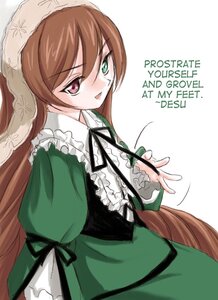 Rating: Safe Score: 0 Tags: 1girl :d auto_tagged black_ribbon brown_hair dress english_text frills green_dress green_eyes head_scarf heterochromia image long_hair long_sleeves looking_at_viewer open_mouth red_eyes ribbon simple_background solo suiseiseki very_long_hair white_background User: admin