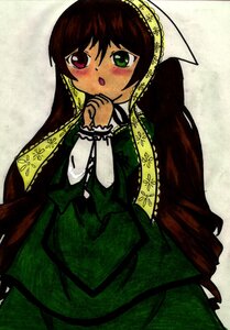 Rating: Safe Score: 0 Tags: 1girl :o blush brown_hair dress green_dress green_eyes heterochromia image long_hair long_sleeves looking_at_viewer open_mouth own_hands_together red_eyes solo suiseiseki very_long_hair User: admin