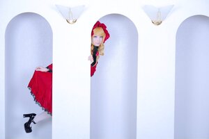 Rating: Safe Score: 0 Tags: 1girl bird blonde_hair blue_eyes bow curtains doll dress long_hair shinku solo striped striped_background User: admin