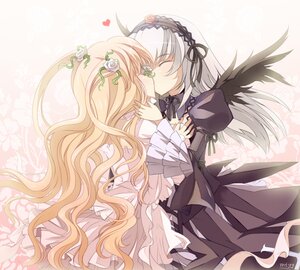 Rating: Safe Score: 0 Tags: 2girls blonde_hair closed_eyes commentary_request couple dress eyepatch flower frills hairband heart image kirakishou kiss lolita_fashion long_hair long_sleeves mtyy multiple_girls pair photoshop_(medium) ribbon rose rozen_maiden silver_hair suigintou very_long_hair wings yuri User: admin