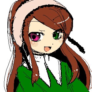 Rating: Safe Score: 3 Tags: 1girl :d bangs brown_hair green_eyes heterochromia image long_hair long_sleeves looking_at_viewer oekaki open_mouth pixel_art smile solo suiseiseki transparent_background upper_body User: admin