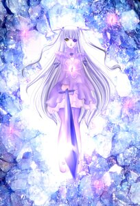 Rating: Safe Score: 0 Tags: 1girl barasuishou dress flower image long_hair looking_at_viewer purple_dress solo standing thighhighs two_side_up very_long_hair white_hair yellow_eyes User: admin
