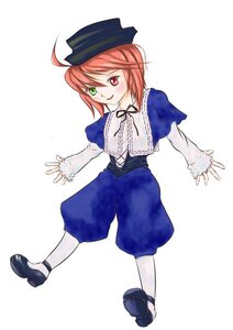 Rating: Safe Score: 0 Tags: 1girl ahoge blue_dress capelet full_body green_eyes hat heterochromia image long_sleeves looking_at_viewer pantyhose red_eyes shoes short_hair simple_background smile solo souseiseki standing top_hat white_background white_legwear User: admin