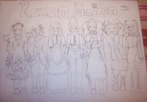 Rating: Safe Score: 0 Tags: 6+girls dress hair_ornament hat image kochiya_sanae long_hair monochrome multiple multiple_girls short_hair smile standing tagme User: admin