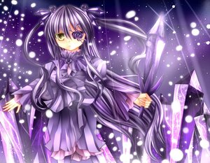 Rating: Safe Score: 0 Tags: 1girl barasuishou dress hair_ribbon image light_particles long_hair long_sleeves purple_hair purple_theme ribbon snowing solo standing very_long_hair yellow_eyes User: admin