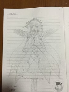 Rating: Safe Score: 0 Tags: 1girl dated hairband image looking_at_viewer maid_headdress monochrome simple_background sketch solo suigintou traditional_media User: admin