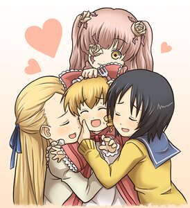 Rating: Safe Score: 0 Tags: 4girls ^_^ aka_(s3637) black_hair blonde_hair blue_sailor_collar blush bow closed_eyes commentary_request drill_hair eyepatch flower fork frills hair_ornament hair_ribbon heart hina_ichigo hinaichigo hug image kashiwaba_tomoe kirakishou long_hair mole mole_under_eye multiple_girls odille_fosset open_mouth pair photoshop_(medium) pink_bow pink_hair ribbon rose rozen_maiden sailor_collar school_uniform short_hair smile sweatdrop trapped twintails yellow_eyes User: admin