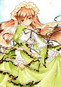 Rating: Safe Score: 0 Tags: 1girl bad_id bad_pixiv_id bangs black_ribbon blush brown_hair collar corset dress flat_chest frills green_dress green_eyes hat heterochromia image lolita_fashion long_hair long_sleeves looking_at_viewer lu_petit photoshop_(medium) red_eyes ribbon rozen_maiden simple_background smile solo suiseiseki twintails very_long_hair white_background User: admin