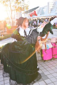 Rating: Safe Score: 0 Tags: brown_hair building city dress fence hat long_hair multiple_cosplay multiple_girls outdoors short_hair tagme tile_floor tiles User: admin