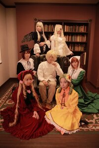 Rating: Safe Score: 0 Tags: 4girls 91076 blonde_hair braid closed_eyes dress flower hair_ornament hat jewelry long_hair multiple_boys multiple_cosplay multiple_girls short_hair tagme User: admin