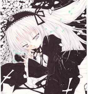 Rating: Safe Score: 0 Tags: 1girl black_dress black_ribbon black_wings dress flower frills hairband half-closed_eyes image long_hair long_sleeves petals ribbon rose silver_hair solo suigintou upper_body wings User: admin