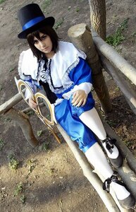 Rating: Safe Score: 0 Tags: 1girl black_hair dress hat realistic short_hair sitting solo souseiseki top_hat User: admin