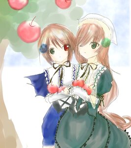 Rating: Safe Score: 0 Tags: 2girls apple brown_hair cherry dress flower food fruit green_dress green_eyes head_scarf heterochromia image long_hair long_sleeves looking_at_viewer multiple_girls pair red_eyes short_hair siblings sisters souseiseki strawberry suiseiseki twins very_long_hair User: admin