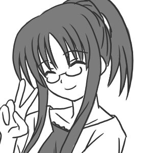 Rating: Safe Score: 0 Tags: 1girl closed_eyes glasses greyscale human image kusabue_mitsu long_hair monochrome ponytail sidelocks simple_background smile solo upper_body white_background User: admin
