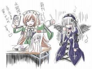 Rating: Questionable Score: 0 Tags: 2girls 3girls ^_^ angry black_wings blush brown_hair clenched_hand clenched_hands closed_eyes comiket cross detached_collar doujinshi dress duplicate flower gothic_lolita hair_over_eyes hairband happy hat heart heterochromia image imai_kazunari inverted_cross latin_cross lolita_fashion lolita_hairband long_hair long_sleeves multiple_girls open_mouth pair rose rozen_maiden silver_hair suigintou suiseiseki table translated very_long_hair wings User: admin