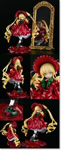 Rating: Safe Score: 0 Tags: 1girl blonde_hair blue_eyes bow doll dress full_body long_hair long_sleeves looking_at_viewer pink_bow red_dress shinku solo standing twintails very_long_hair User: admin