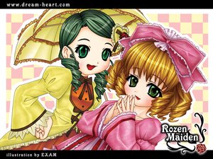 Rating: Safe Score: 0 Tags: 2girls auto_tagged blonde_hair blush bow checkered dress drill_hair frills green_eyes green_hair hina_ichigo hinaichigo holding_hands image interlocked_fingers kanaria letterboxed long_sleeves looking_at_viewer multiple_girls open_mouth pair parasol pink_bow short_hair smile twin_drills umbrella User: admin