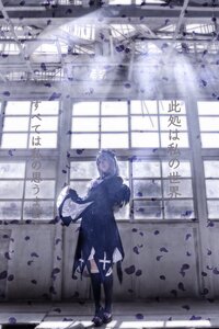 Rating: Safe Score: 0 Tags: 1girl cape indoors long_sleeves petals solo standing suigintou weapon window User: admin