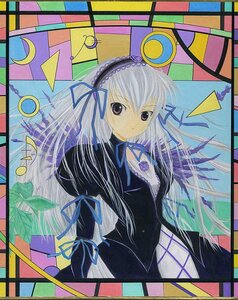 Rating: Safe Score: 0 Tags: 1girl black_dress black_ribbon blue_ribbon dress flower frills hairband image long_hair long_sleeves looking_at_viewer neck_ribbon purple_eyes ribbon solo suigintou traditional_media wings User: admin
