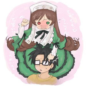 Rating: Safe Score: 0 Tags: 1girl auto_tagged black_hair blush brown_hair dress glasses green_dress green_eyes head_scarf image long_hair solo suiseiseki very_long_hair User: admin