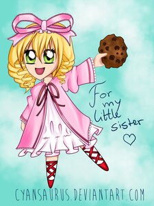 Rating: Safe Score: 0 Tags: 1girl blonde_hair bow cross-laced_footwear doughnut dress drill_hair food full_body green_eyes heart hina_ichigo hinaichigo image open_mouth pink_bow pink_dress ribbon short_hair smile solo User: admin