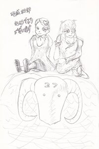Rating: Safe Score: 0 Tags: barasuishou image kanaria monochrome monster_girl multiple_boys pair sketch smile User: admin