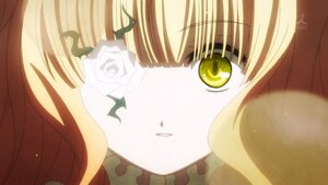 Rating: Safe Score: 0 Tags: 1girl bangs blonde_hair close-up face flower image kirakishou long_hair rose solo white_flower white_rose yellow_eyes User: admin