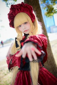 Rating: Safe Score: 0 Tags: 1girl 3d bangs blonde_hair blue_eyes blurry blurry_background blurry_foreground bonnet day depth_of_field dress flower hat looking_at_viewer outdoors photo shinku solo User: admin