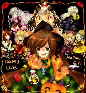 Rating: Safe Score: 0 Tags: 6+girls animal_ears auto_tagged blonde_hair bow brown_hair cat_ears dress food green_eyes halloween hat heterochromia hina_ichigo image jack-o'-lantern kanaria multiple multiple_girls paws pumpkin red_eyes souseiseki suigintou suiseiseki tagme tail tongue tongue_out wings User: admin