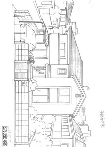 Rating: Safe Score: 0 Tags: building cloud comic dated door doujinshi doujinshi_#140 house image monochrome multiple no_humans outdoors railing signature sky tree window User: admin