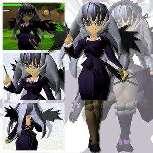 Rating: Safe Score: 0 Tags: 1girl black_dress dress glasses image short_hair solo standing suigintou thighhighs User: admin