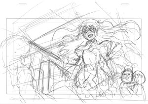 Rating: Safe Score: 0 Tags: 1girl auto_tagged barasuishou dress image long_hair monochrome sketch solo User: admin