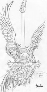 Rating: Safe Score: 0 Tags: 1girl angel_wings dress feathered_wings flower greyscale image long_hair long_sleeves looking_at_viewer monochrome rose solo suigintou very_long_hair wings User: admin