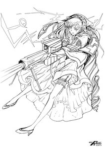 Rating: Safe Score: 0 Tags: 1girl armor dress full_body greyscale gun heterochromia high_heels image long_hair long_sleeves monochrome morisoban rozen_maiden solo suiseiseki thighhighs very_long_hair weapon User: admin