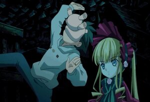 Rating: Safe Score: 0 Tags: 1boy 1girl animated animated_gif blonde_hair blue_eyes bonnet doll dress image long_hair long_sleeves rozen_maiden sakurada_jun screencap shinku sitting solo User: admin