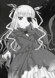 Rating: Safe Score: 0 Tags: 1girl bow doujinshi doujinshi_#121 dress frills greyscale hair_ribbon image long_hair long_sleeves looking_at_viewer monochrome multiple ribbon solo very_long_hair User: admin