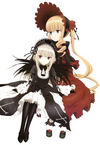 Rating: Safe Score: 0 Tags: 2girls blonde_hair blue_eyes bonnet dress frills hairband image long_hair long_sleeves looking_at_viewer multiple_girls pair red_eyes ribbon shinku simple_background sitting suigintou white_background User: admin