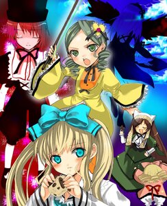 Rating: Safe Score: 0 Tags: 6+girls artist_request blonde_hair blue_hair blue_sky blush bow brown_hair character_request closed_eyes cookie dress drill_hair everyone food frills green_hair hat head_scarf hina_ichigo image index_finger_raised kanaria long_hair long_sleeves looking_at_viewer multiple multiple_girls pink_bow rozen_maiden short_hair siblings sisters sky souseiseki stick suigetsu suigintou suiseiseki tagme teeth top_hat twin_drills twins twintails very_long_hair User: admin