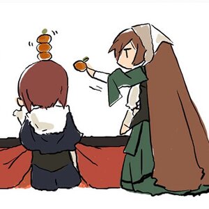 Rating: Safe Score: 0 Tags: 2girls blush brown_hair food fruit image kotatsu long_sleeves mandarin_orange multiple_girls orange pair pantyhose school_uniform short_hair skirt souseiseki suiseiseki white_background User: admin