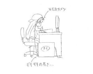 Rating: Safe Score: 0 Tags: 1girl barasuishou hat image long_hair monochrome solo tail User: admin