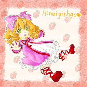 Rating: Safe Score: 0 Tags: 1girl blonde_hair bow character_name cross-laced_footwear dress drill_hair frills full_body green_eyes hair_bow hina_ichigo hinaichigo image leg_ribbon long_sleeves looking_at_viewer open_mouth pink_background pink_bow ribbon shoes short_hair smile solo User: admin