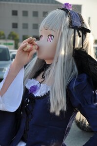 Rating: Safe Score: 0 Tags: 1girl bangs blurry depth_of_field flower hair_ribbon hairband long_hair profile purple_eyes ribbon rose solo suigintou upper_body white_hair User: admin