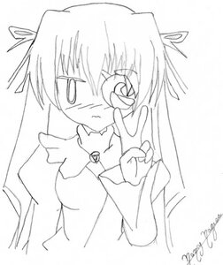 Rating: Safe Score: 0 Tags: 1girl barasuishou blush greyscale image jewelry long_hair monochrome necklace simple_background solo tears v white_background User: admin