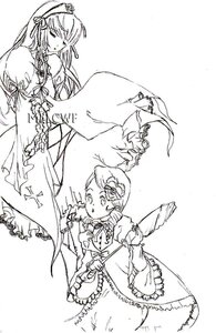 Rating: Safe Score: 0 Tags: 2girls dress frilled_sleeves frills greyscale image kanaria long_hair long_sleeves monochrome multiple_girls pair simple_background sisters sleeves_past_fingers sleeves_past_wrists standing suigintou very_long_hair wide_sleeves wings User: admin