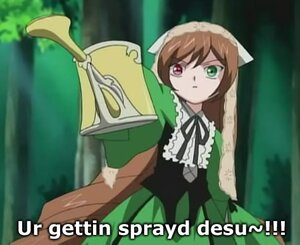 Rating: Safe Score: 0 Tags: 1girl brown_hair dress frills green_dress green_eyes heterochromia holding image long_hair long_sleeves looking_at_viewer parody red_eyes solo suiseiseki User: admin