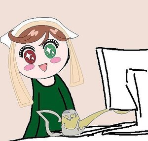 Rating: Safe Score: 0 Tags: 1girl bangs blush_stickers brown_hair green_eyes green_shirt heart image long_hair open_mouth shirt smile solo suiseiseki symbol-shaped_pupils upper_body User: admin